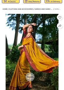 Elegant Yellow Saree with Contrast Blouse