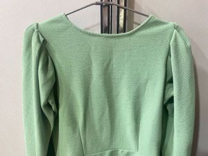 Chic Puffy Sleeve Mini Dress