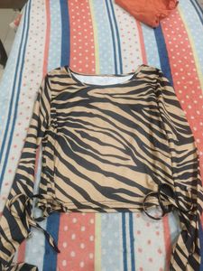Trendy Animal Print Long Sleeve Top