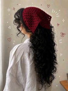 Handmade Crochet Bandanna set read description