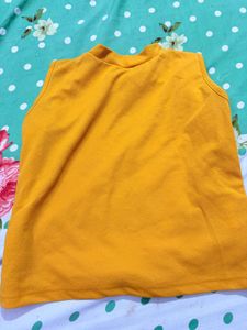 Mustard Yellow Sleeveless Top
