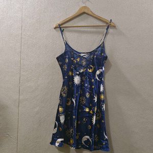 Celestial Y2K Inspired Print Slip Dress