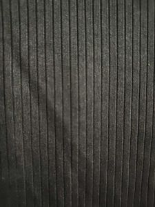 Ribbed Black Top with White Trim
