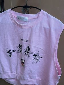 Pink Mickey Mouse Crop Top