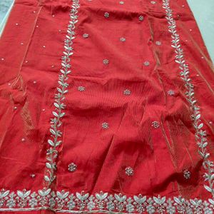 *Rust Red Tissue Shimmer party wearSuit , dress ma