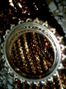 Elegant Gold and Maroon Bangles Set