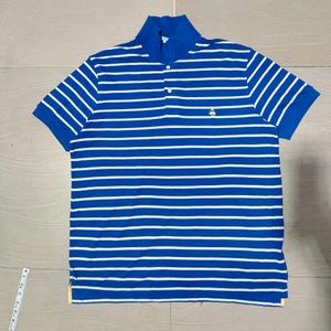 New Brooks brothers Blue & White Striped Polo Shir