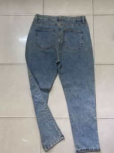 blue denim jeans straight fit