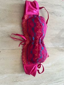 Vibrant Pink Lace Bra