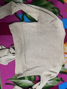 Shiny Tie-Front jacket