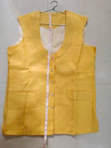 Elegant Yellow Ethnic Vest