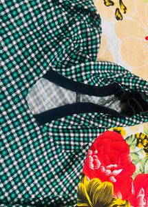 combo Green Checked winter tops for girls