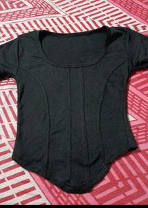 Women's Black Top &amp; Floral Skirt Set