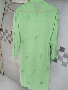 Lime Green Embroidered Kurta