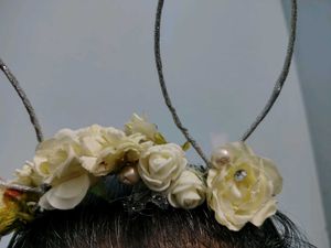 Floral Bunny Ears hairband kids girls womens