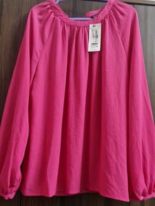 Marks & Spencer Pink Neck Blouse