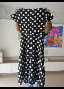 Chic Polka Dot Wrap Dress