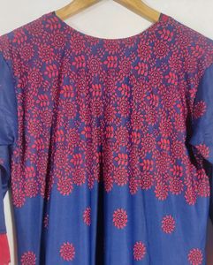 Navy Blue Printed Dress (Women)