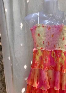 Bohemian Tiered Floral Mini Dress