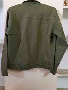 Olive Green Denim Jacket