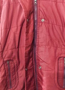 Maroon Quilted Winter Jacket