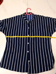 striped light weight over shirt