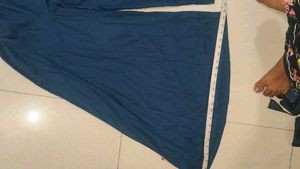 Solid Blue Palazzo Pants