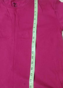 Pink T-Shirt with White Stripes