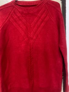 Cozy Red Knit Sweater