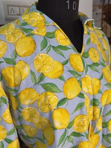 Lemon Print Crop Top