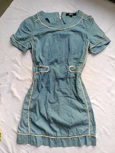 Denim Style Short Sleeve Dress