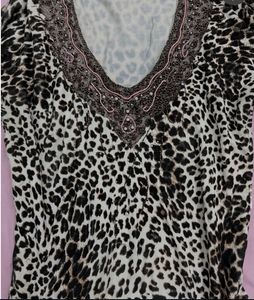 Y2K Leopard print top