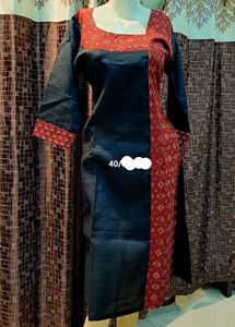 Brand New Elegant Kurta with Red & Black Print
