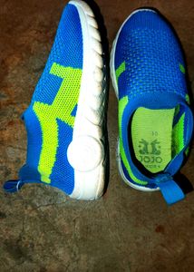 Blue &amp; Green Slip-On Shoes