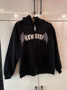 Black Bat Zip-Up Hoodie