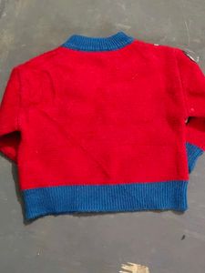 Red Bunny Face Knit Sweater
