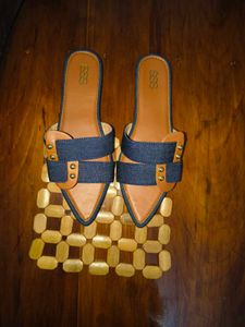 Denim Blue Flats &amp; Sandals