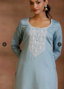 Libas Embroidered sequinned kurti with trouser &amp; d