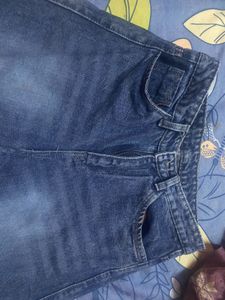 High-Waisted Wide-Leg Blue Jeans