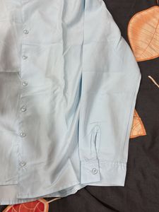 Light Blue Mandarin Collar Kurta Shirt