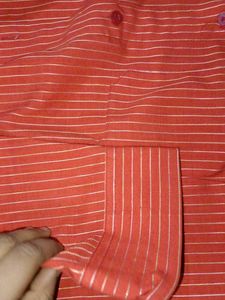 Orange Striped Men's Shirt