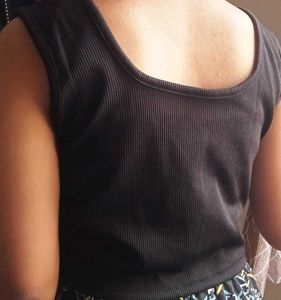 Ribbed Cap Sleeve Top