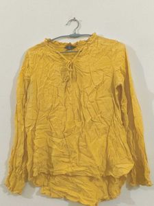 Flowy Yellow Long Sleeve Top