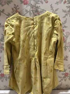 Yellow Floral Print top