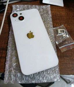 White iPhone 13 housing Back Cover with logo