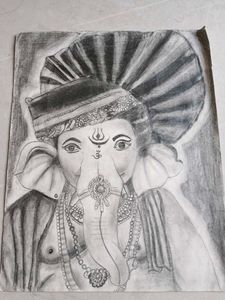 Pencil Sketch of Lord Ganesha