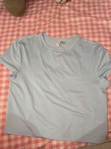 Light Blue Cropped T-Shirt