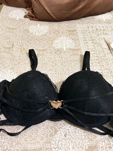 Bra with Heart Detail