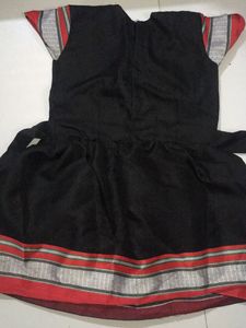 Cute Black Dress with Sari Border