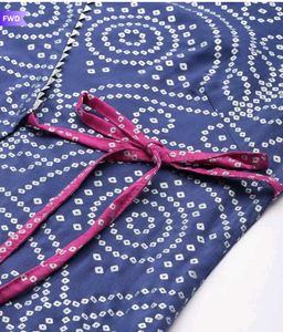 Blue Gotta Patti Print Wrap Anouk Kurta